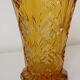 Amber yellow glass vase