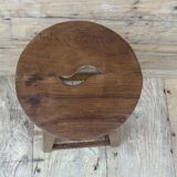 Solid teak workshop stool