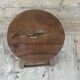 Solid teak workshop stool