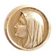 Vintage frame in wood and brass, Holy Virgin medallion - Spiritual treasure