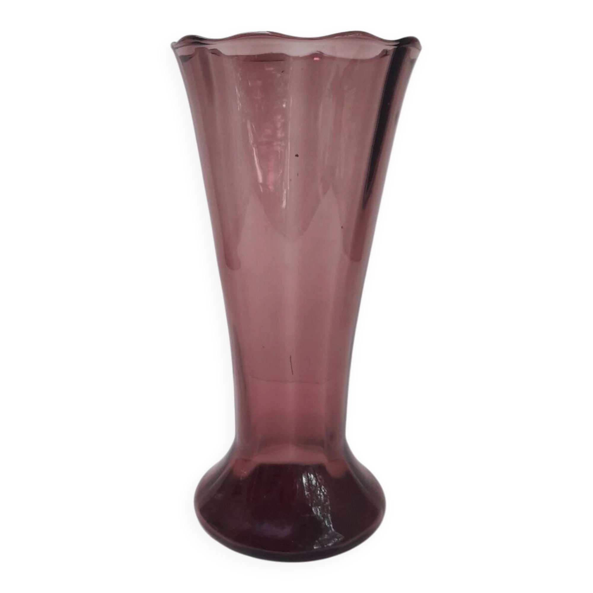 Art Deco vase in aubergine glass Doyen
