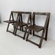 Set of 3  wooden folding chairs, 1960’s