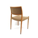 Ensemble de 4 chaises vintage par Niels Moller model 80 en chêne