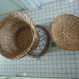 Vintage wicker laundry basket