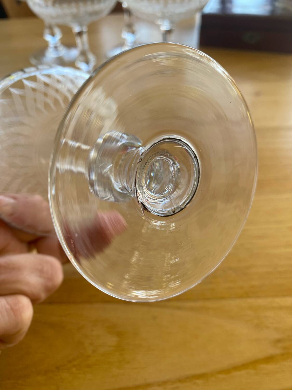 5 coupes à champagne en cristal