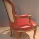 Louis XV period armchair covered in leather.
