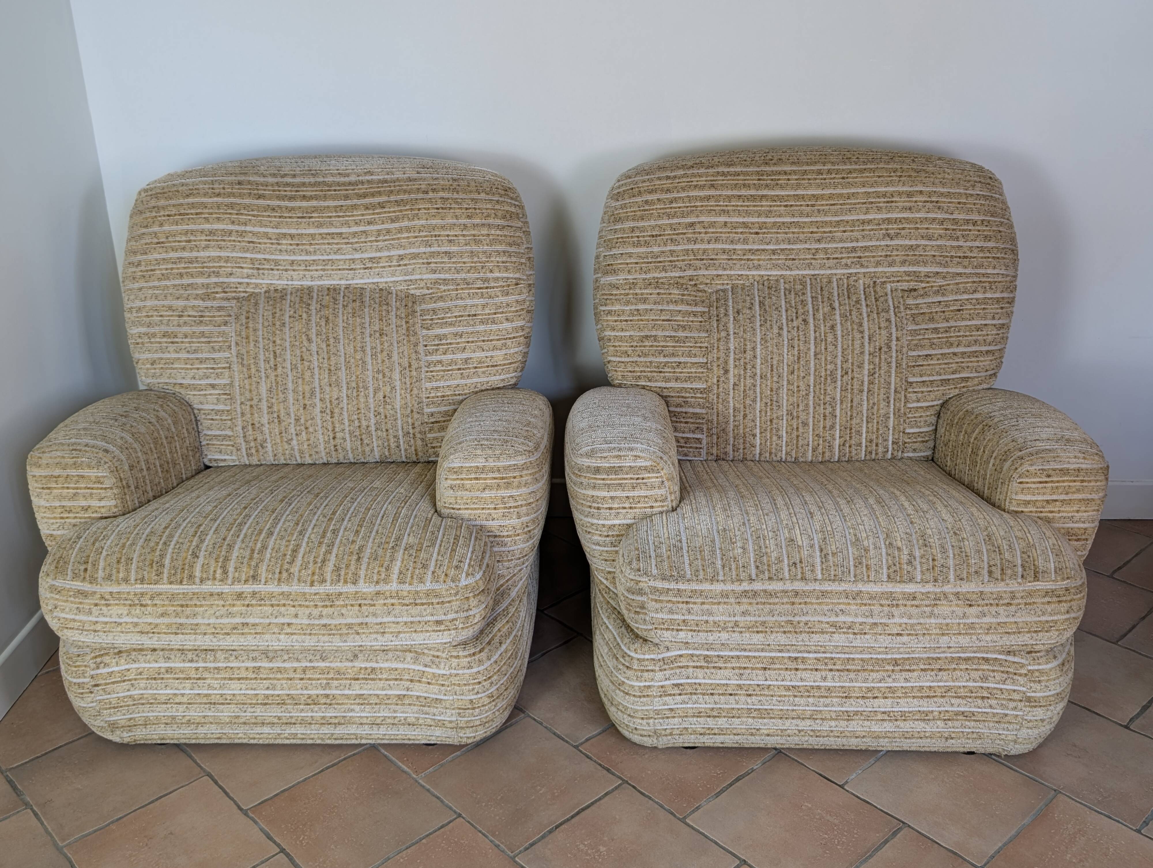 Pair of Italian armchairs from the 1970s.