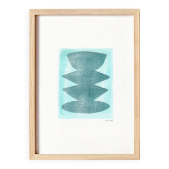 Abstract painting on paper signed eawy.