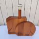 Large wooden lamp, geometric, 1970s design, F. Sénac