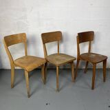 Set of 3 mismatched bistro chairs