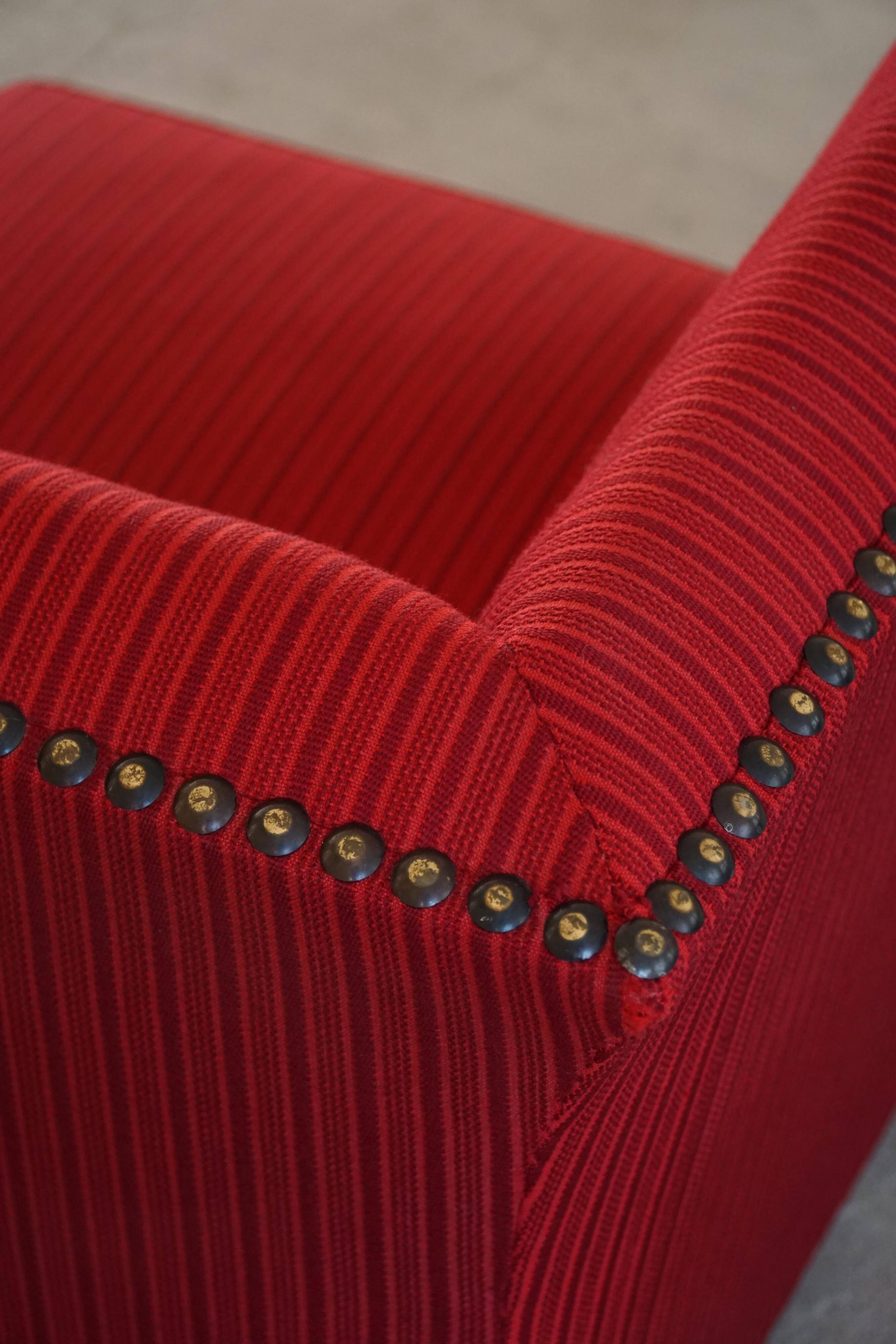 Art Deco three-seater canapé by a Danish cabinetmaker, Flemming Lassen style, 1940s.