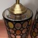 Paire d’appliques murales en verre vitrail