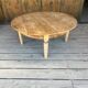 Table basse ronde en bois brut