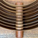 Mid-Century Teak Moon Lamps, 1960s, set of 2