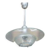 Holophane art deco glass pendant light