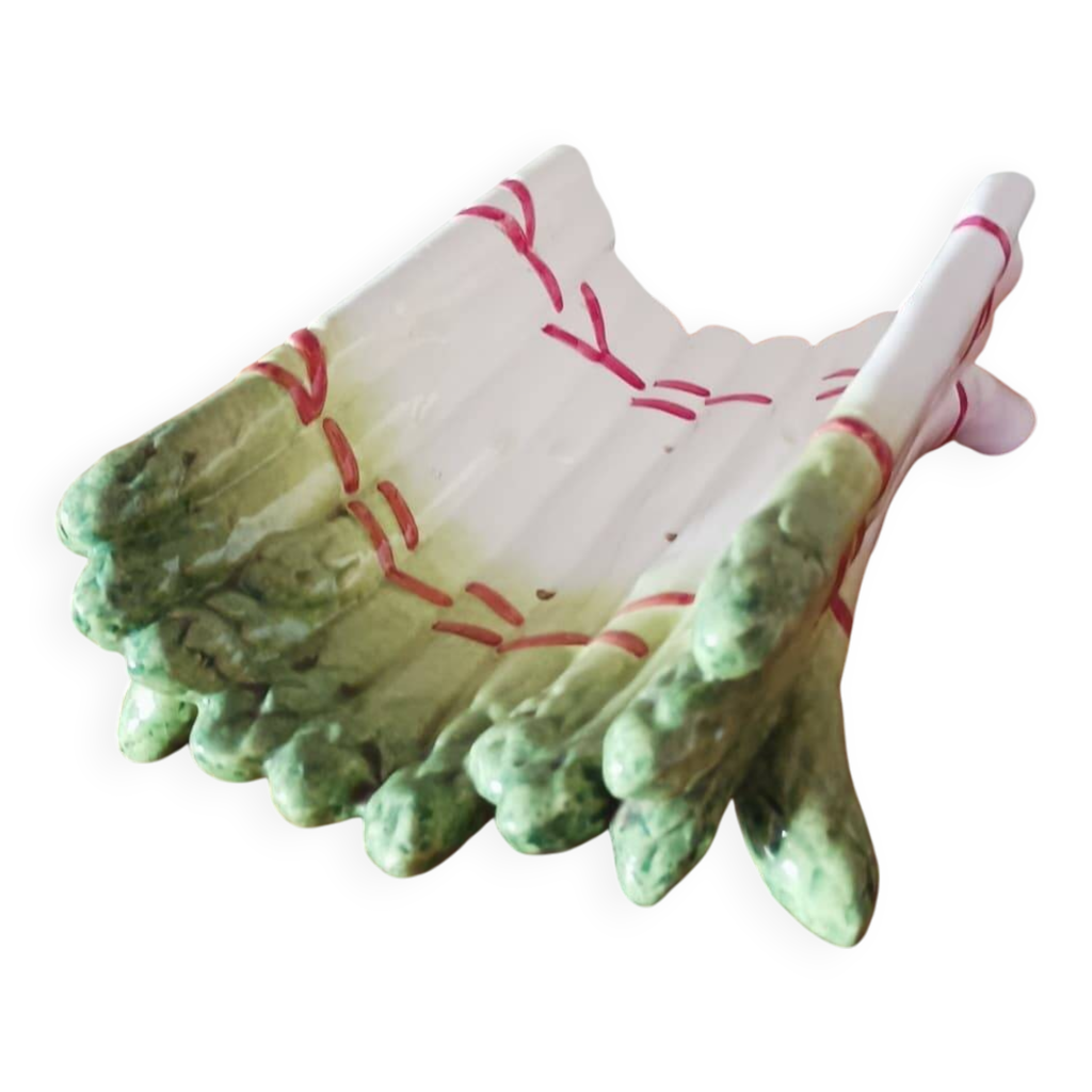 ANCIEN PLAT / égouttoir à asperge, en barbotine, Lunéville EUR 39,99 - FR