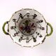 Antique porcelain box Europe 1800s with gold flower decoration