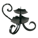 Large wrought iron candlestick, brutalist, 1940 - 16 x 18 cm