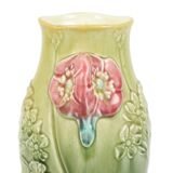 French Art Nouveau Vase Majolica Gustave De Bruyn 29cm