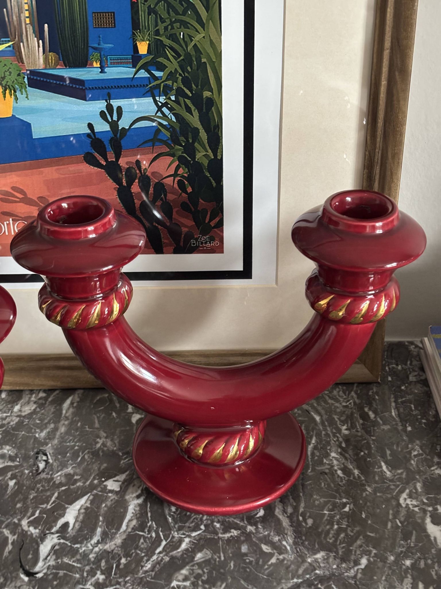 Bougeoirs en céramique, années 50