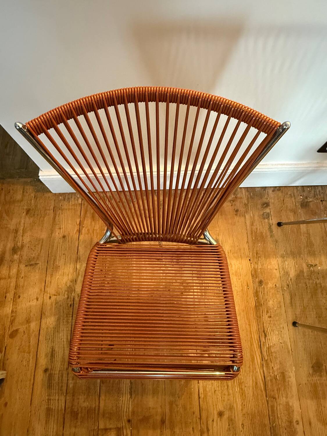 Three 1960s Scoubidou chairs