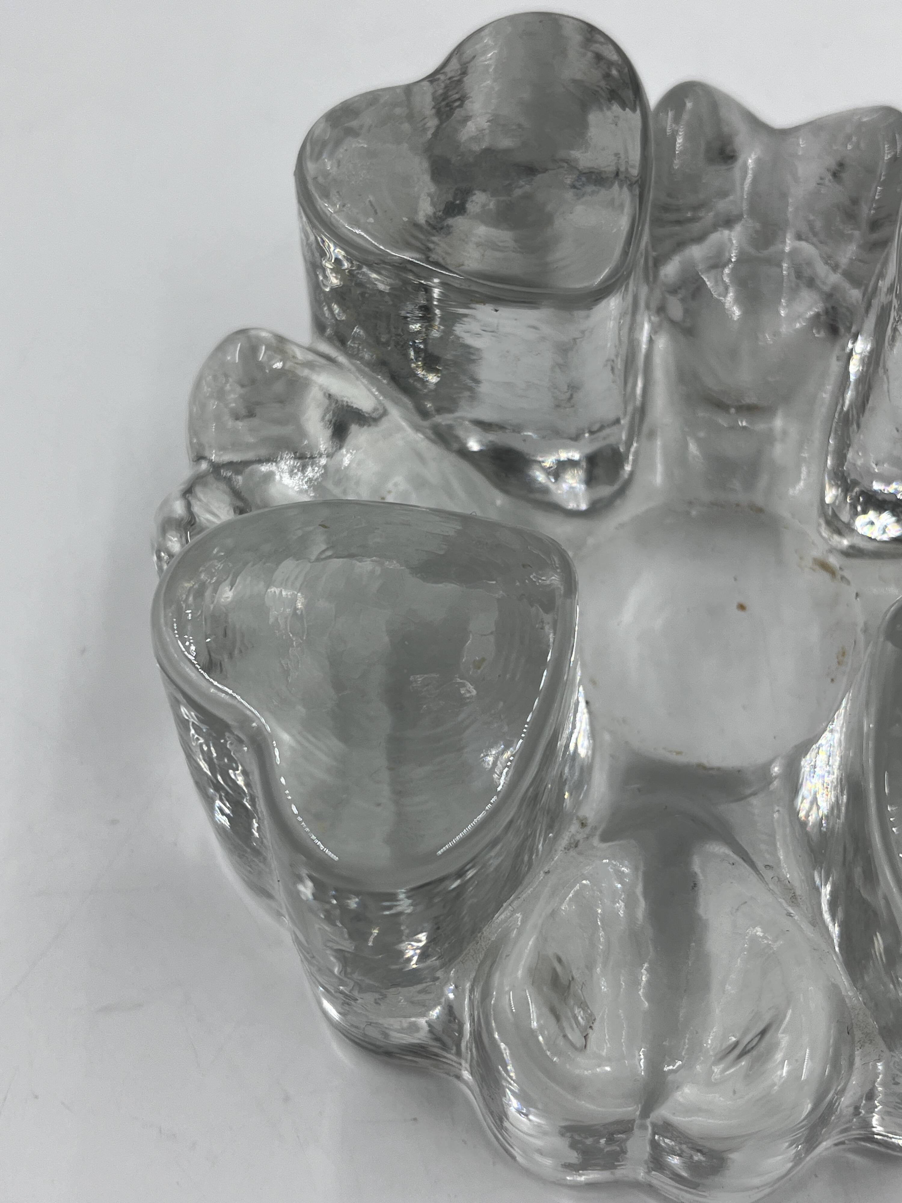 Bougeoir cœur en verre massif