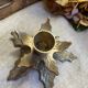 Brass leaf candle holder