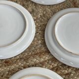 6 glazed ceramic dessert plates