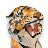 Tiger in glazed italian ceramic