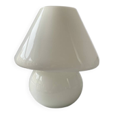 Lampe champignon vintage vetri murano 1970 en verre blanc
