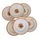 6 Deep Plates, Creil and Montereau – Pansy Model.