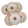 6 Deep Plates, Creil and Montereau – Pansy Model.