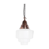 Dodecagon art deco skyscraper opaline lamp