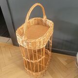 Rattan serving trolley