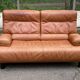 Scandinavian 2-seater canapé in genuine leather from De Sede, Switzerland, 150cm.