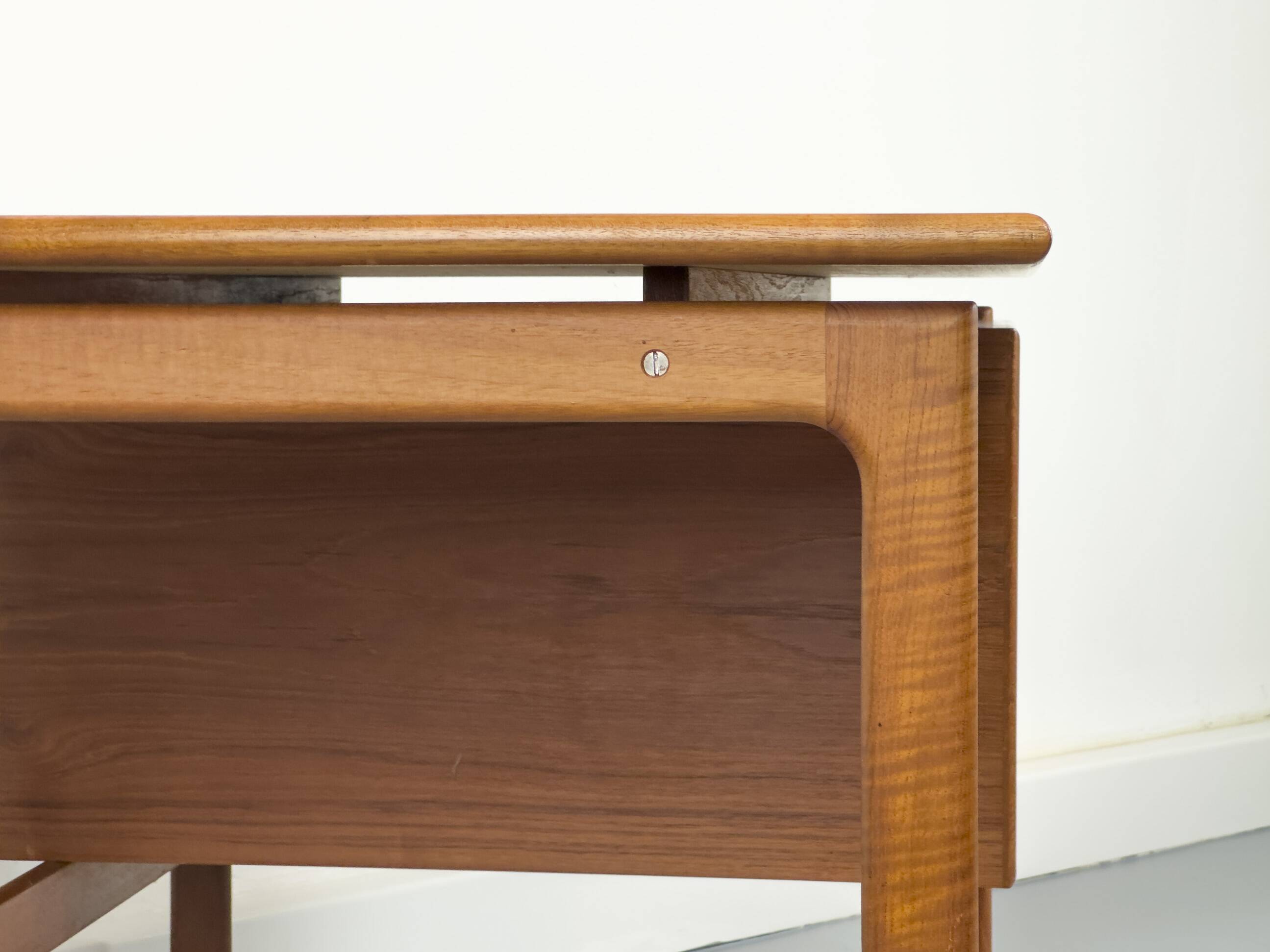 Teak Desk with 3 Drawers from GV Møbler, 1960s