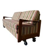Vintage wooden sofa / sofa bed / couch