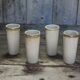 Ceramic cup set signed by Jean Austruy X 4, large ceramic cup.