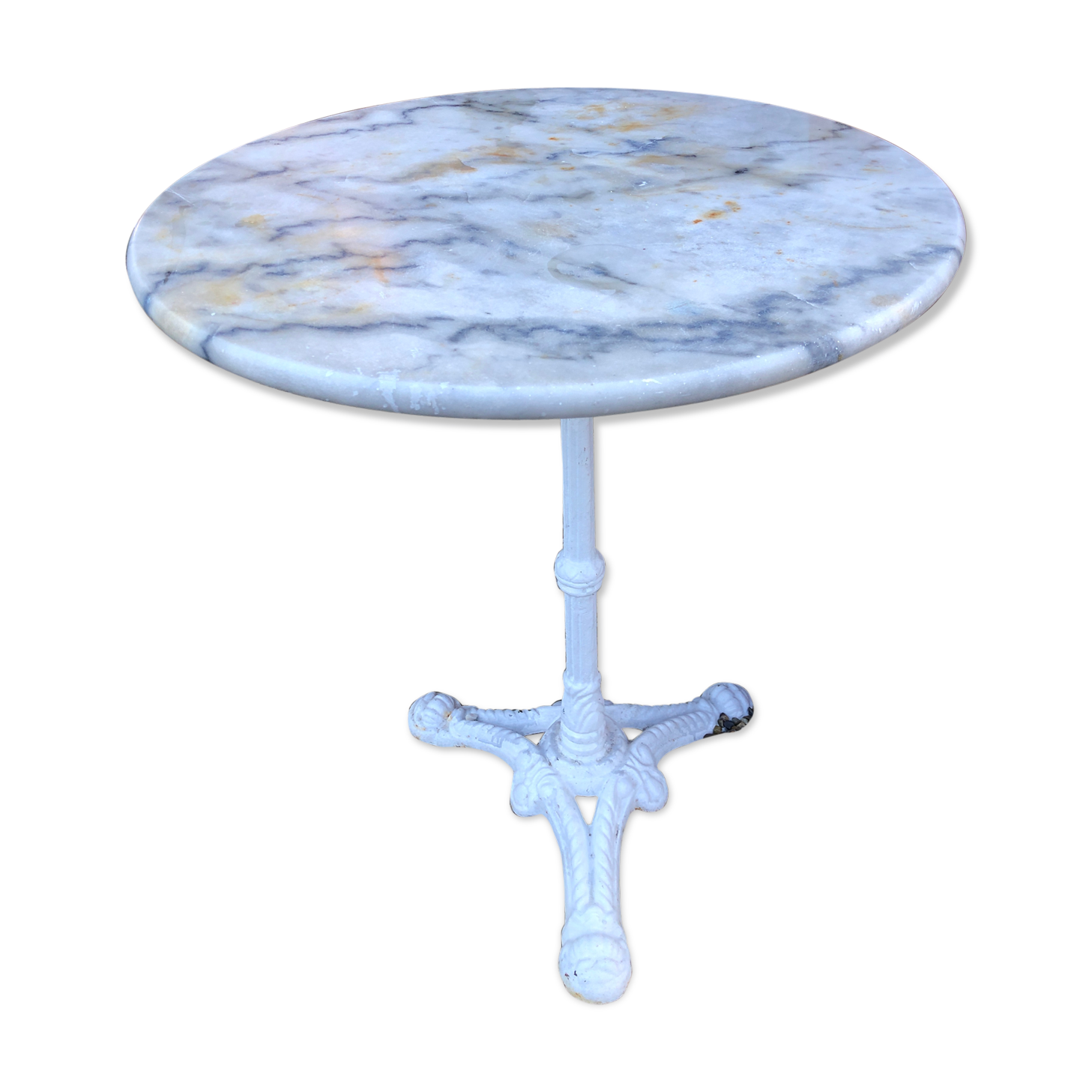 Marble pedestal table bistro