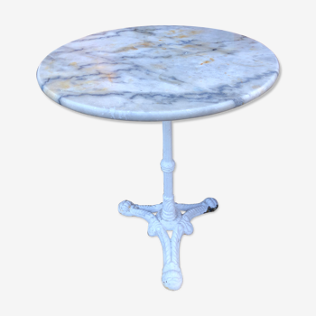 Marble pedestal table bistro