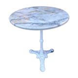 Marble pedestal table bistro