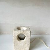 Brutalist stone sculpture lamp