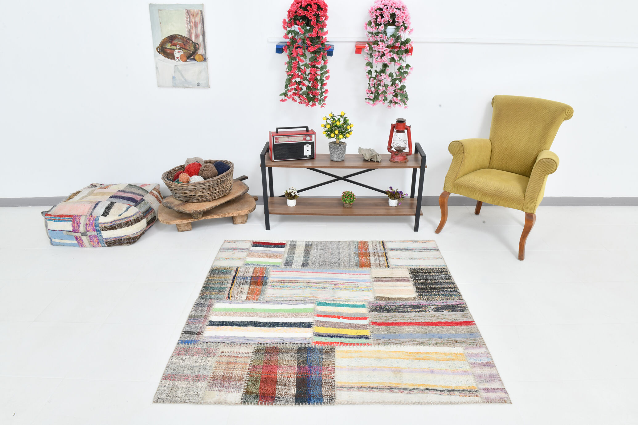 Tapis ethnique, 147x154cm