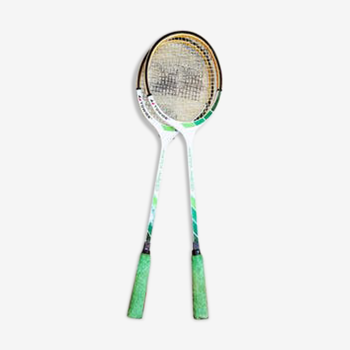 Paire de raquettes de badminton vintage