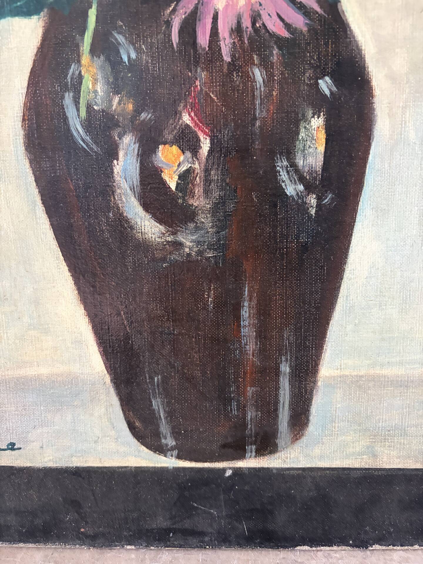 Bouquet of flowers, oil on canvas signed Robert Rodrigue