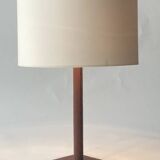 Lampe en cuir piqué sellier 1950 vintage