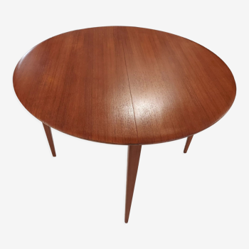 Scandinavian extendable table vintage teak 1960s