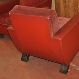 Pair of club armchairs