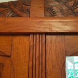 3-door Art Deco Parisian wardrobe and bevelled mirror