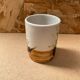 Antique Pot Cup Pottery Dove Stoneware Beige Brown Vintage
